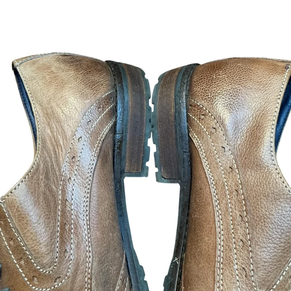 Steve Madden Higgdens Shoes Mens Size 13 Brown Leather Wingtip‎ Oxford Dress